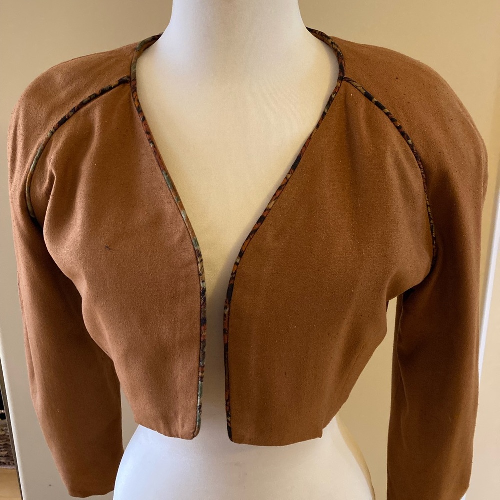 Vintage hand made silk bolero jacket